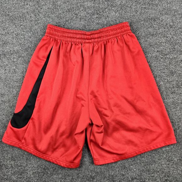 Nike Therma Fit Basketball Shorts‎ Men's L Dri-Fit Athletic Red/Black Big Swoosh - Picture 4 of 9
